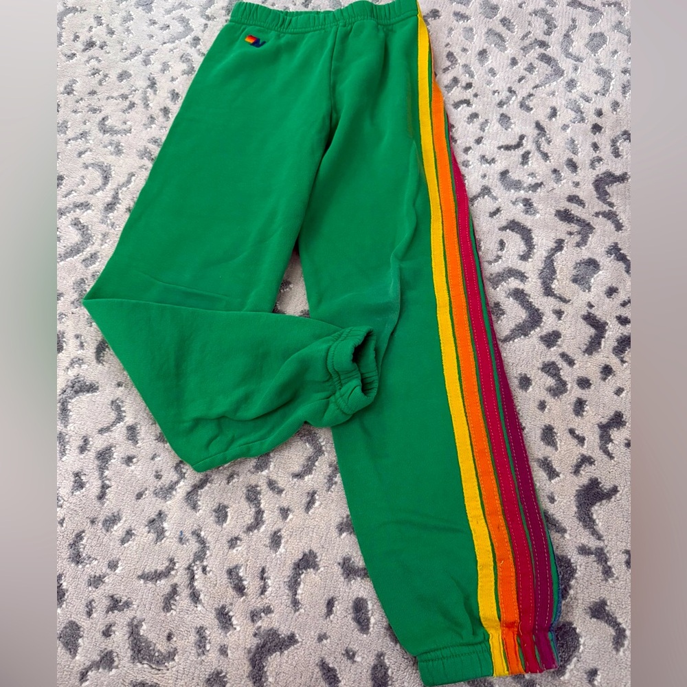 Aviator Nation Kelly Green 5 Stripe Sweatpants Unisex 10